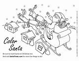 Santa Coloring Reindeer Printable Pages Color Claus Sleigh Christmas His Clipart Noel Time Para Con Dibujos Colorear Navidad Printables Tracker sketch template