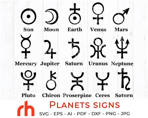 planeten zeichen svg planeten symbole svg astrologische etsy  xxx