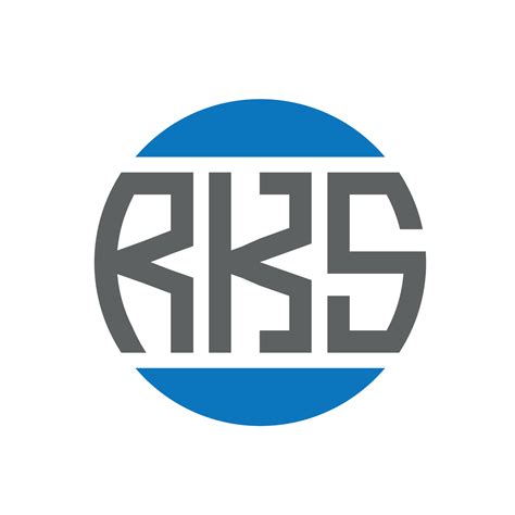 rks letter logo design  white background rks creative initials circle logo concept rks
