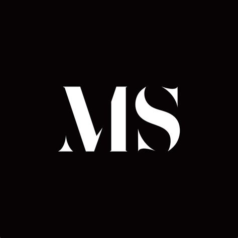 ms logo letter initial logo designs template  vector art  vecteezy