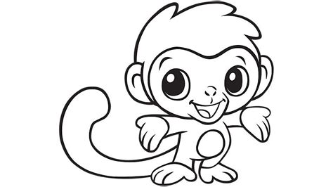 cute baby monkey coloring pages printables coloring home