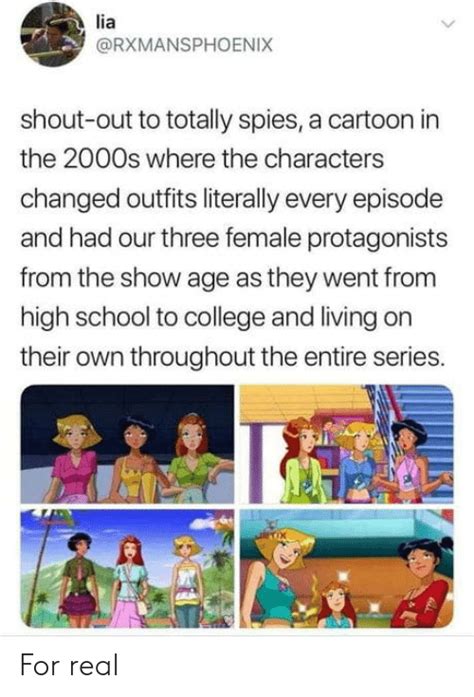 Lia Shout Out To Totally Spies A Cartoon In The 2000s