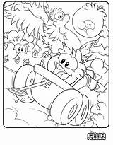 Penguin Club Puffles Coloring Pages Colouring Popular Library Clipart sketch template
