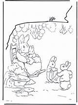 Colorare Konijn Rabbit Lapin Conigli Famiglia Kaninchen Coniglio Conejo Famille Beatrix Coloriage Ausmalbilder Advertentie Coloriages Malvorlagen Anzeige Annonse Publicité Pubblicità sketch template