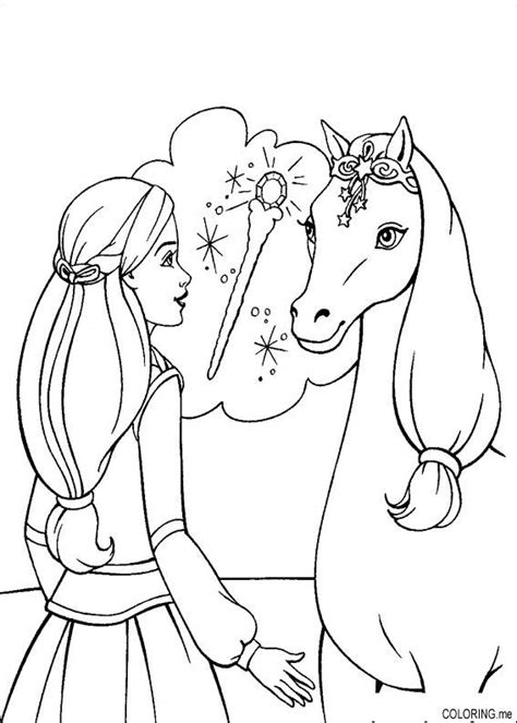 barbie   friends pony horse beautiful horse coloring pages