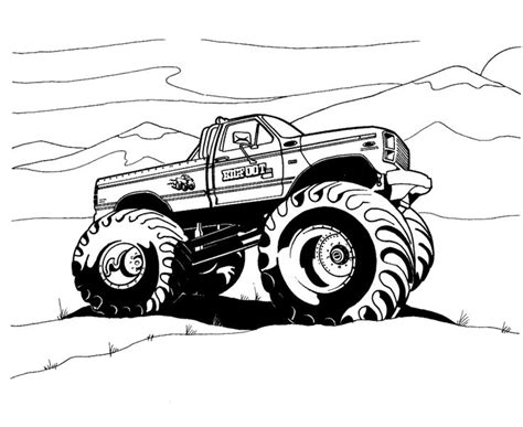 printable monster truck coloring pages  kids kid projects