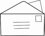 Letter Envelope Colouring Pages Show Clip sketch template