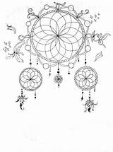 Coloring Pages Dream Catcher Dreamcatcher Colouring Adults Animal Catchers Adult Printable Dreamcatchers Comments Tattoo Drawing Book sketch template