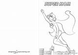 Mom Coloring Super Card Printable Pages Supercoloring Mother Categories sketch template