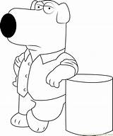 Brian Coloring Griffin Pages Stands Template Coloringpages101 sketch template