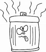 Coloring Trash Garbage Clipart Bin Clip Cliparts Pages Library Template sketch template