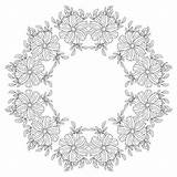 Mandala Rectangle sketch template