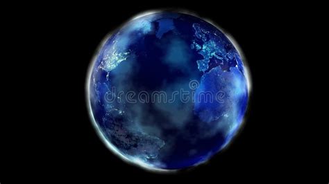 de nachthelft van de aarde van ruimte die het noorden en zuid amerika europa en afrika tonen
