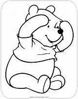 Coloring Boo Peek Pages Pooh Winnie Disneyclips Disney Baby Cute sketch template