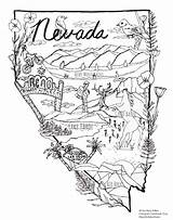 Nevada Reno sketch template