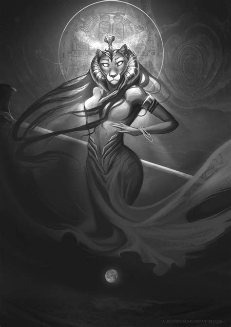 sekhmet the egyptian warrior goddess and goddess of healing i love the black and white color