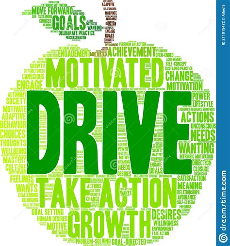 drive word cloud stock vector illustration  extrinsic