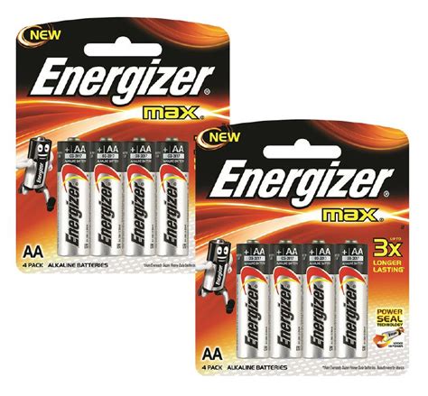 Energizer Max Alkaline 1 5v Aa Batteries 8 Pack Aj Productions