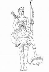 Hanuman Trace Paint Coloring Book Price sketch template