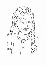 Coloring Girl Hair Braided Braid Drawing Pages 61kb Printable Los Niños Drawings sketch template
