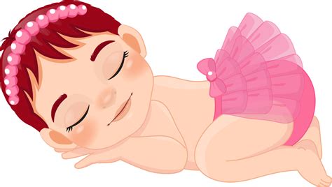 bebe menina dormindo desenho animado personagem  png