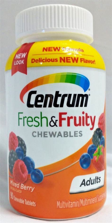 centrum adults fresh fruity chewables multivitamin berry  ct exp   vitamins minerals