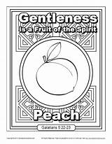 Coloring Spirit Fruit Gentleness Pages Fruits Activity Spirits Kids Comments sketch template