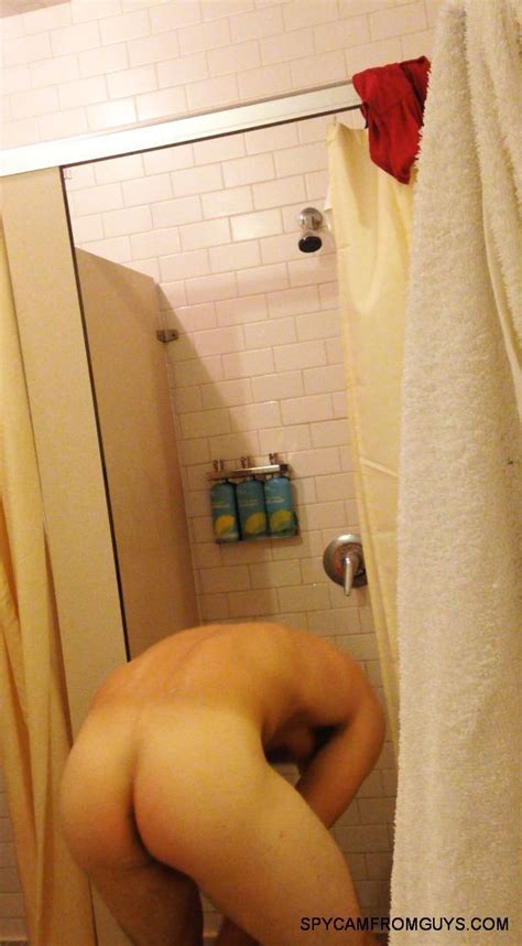 hidden cam in front of the guy shower spycamfromguys hidden cams spying on men