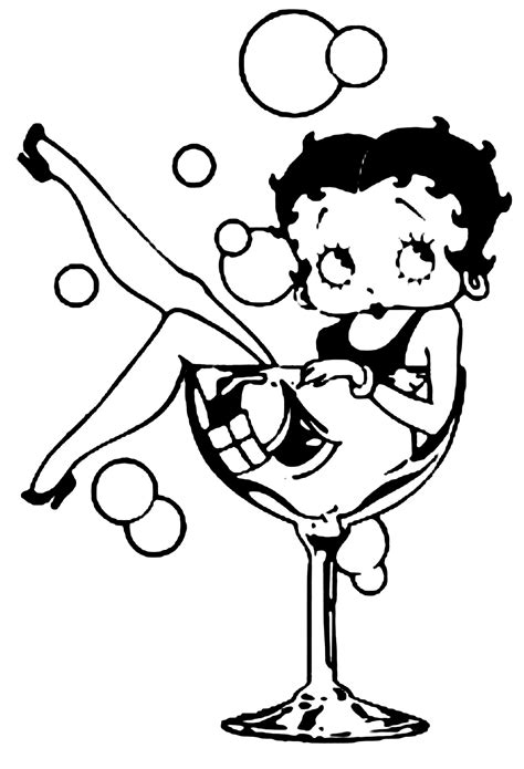 betty boop drawing  print  color betty boop kids coloring pages