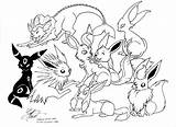 Eevee Evolutions sketch template