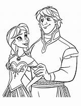 Anna Kristoff Pages Coloring Getcolorings Princess Lovely Couple sketch template