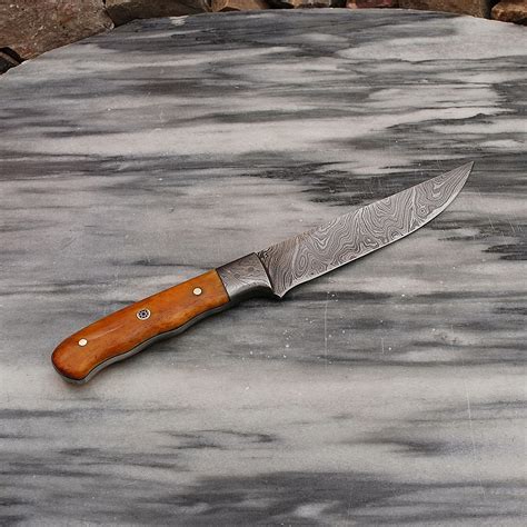 damascus fillet knife frb  flint rock blades touch  modern