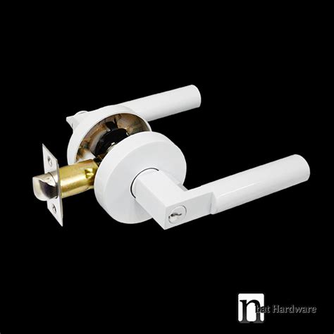 white entrance door lockset addison series nbat hardware