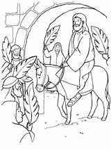 Coloring Sunday Palm Jesus Bible Donkey Jerusalem Into Pages Coming Christ Children Clip Triumphal Entry Riding Praying Color Christian Praising sketch template