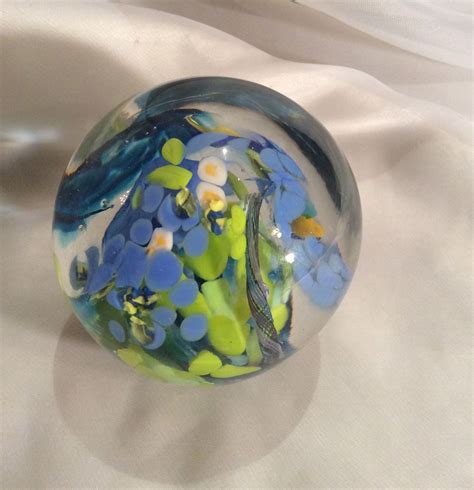 Hand Blown Art Glass Paperweight Unique Glass Paperweight In Etsy
