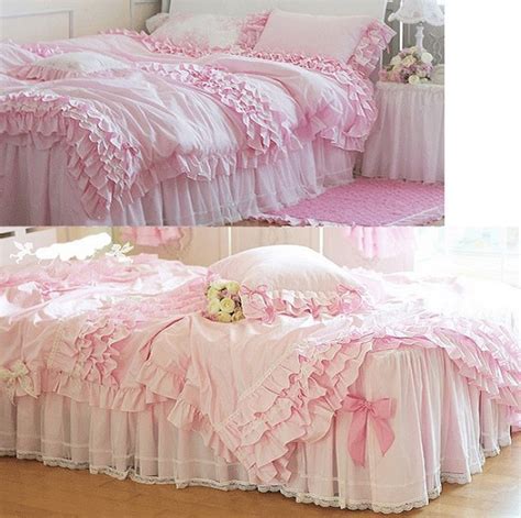 Bedding Slanting 100 Stripe Cotton Pure White Pink