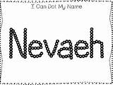 Nevaeh Name Tracing Preschool Editable Handw Prep Kdg Non Activities sketch template