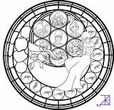 Coloring Stained Glass Pages Deviantart Amethyst Akili Medieval Disney Mandala Amalthea Colouring Color Book Print Adult Coloriage Jack Frost Popular sketch template