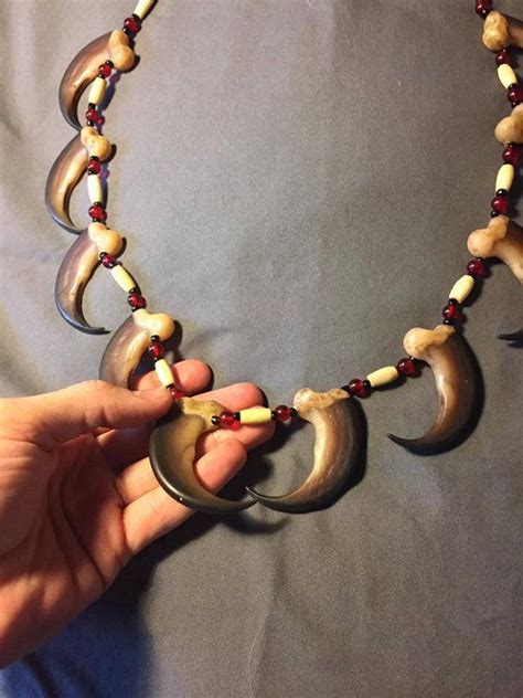 Black Bear Claw Necklace Native American Made With Resin Claw Etsy
