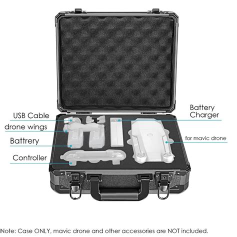 neewer dji mavic pro drone case aluminum hardshell carrying case bag suitcase  dji mavic pro