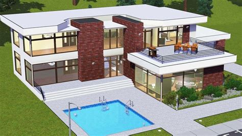 sims  modern mansion floor plans beautiful sims modern house plans  jpeg sims
