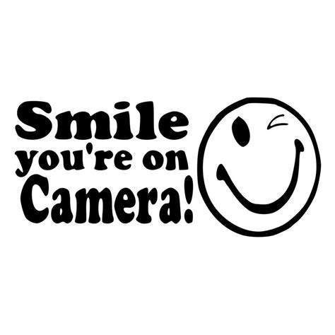 smile   camera vinyl decals sticker  home cars walls cups
