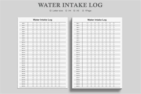 water intake log printable