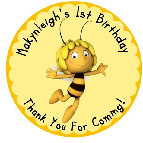 maya the bee custom stickers maya the bee birthday party