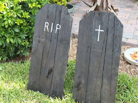 diy halloween tombstones inhabitots