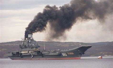 no more smoke on the water from russia s aircraft carrier
