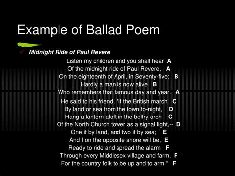 ballad poems examples  students sitedoctorg