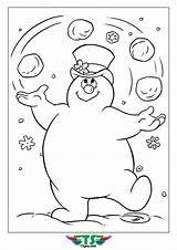 Coloring Snowman Frosty Snowball Playing Tsgos Snow Ball sketch template