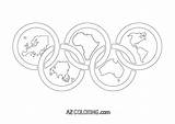 Coloring Rings Olympic Pages Olympics Comments Library Clipart Results Coloringhome Circle sketch template