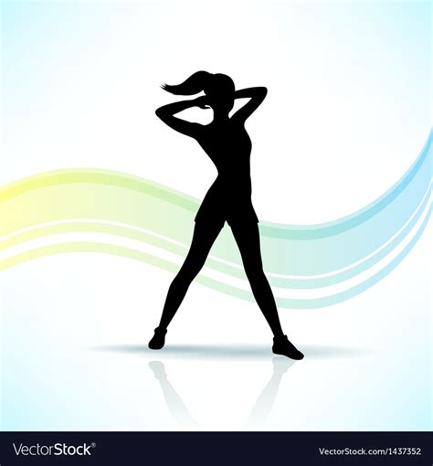 sport fitness woman silhouette royalty free vector image